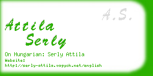 attila serly business card